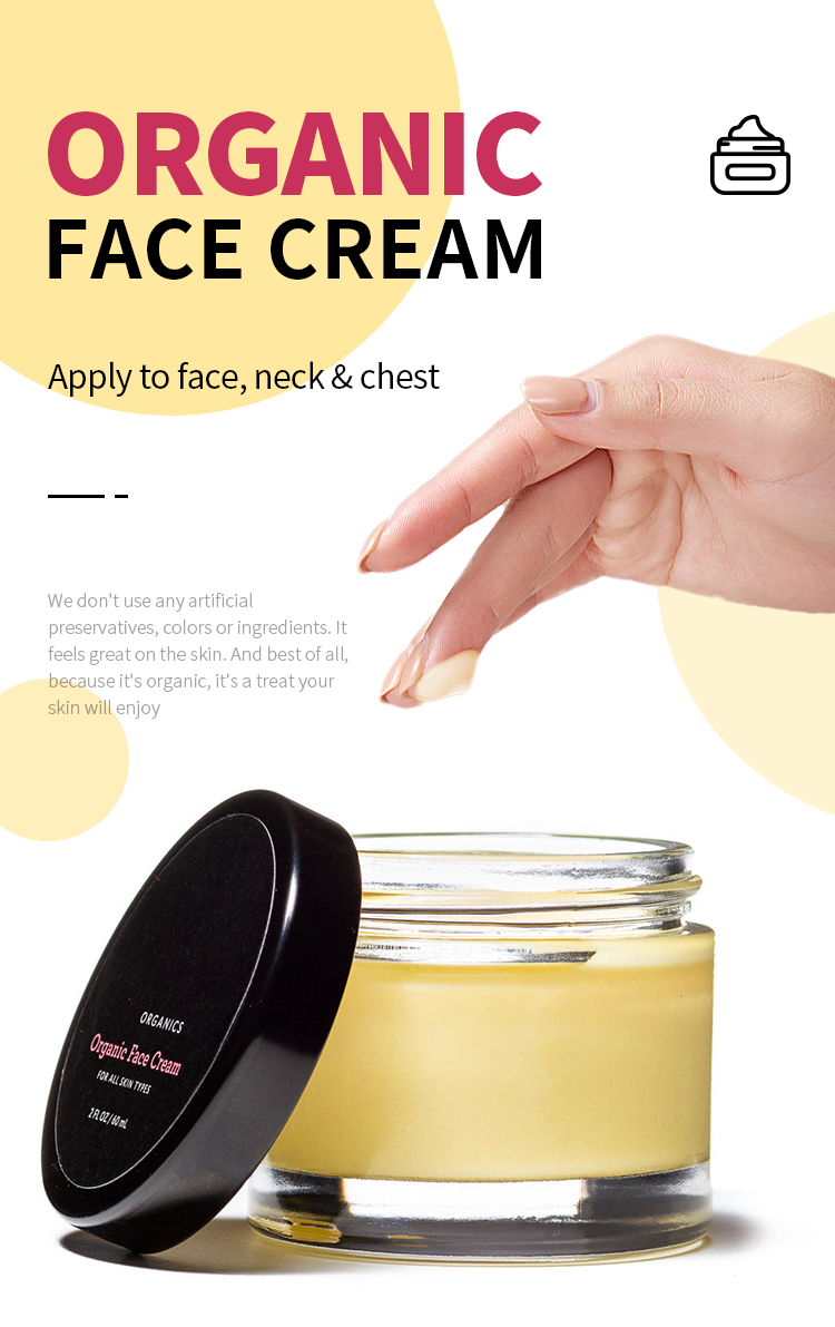 Private Label OEM Face Whitening Cream Aging Wrinkles Spot Removal Even Skin Tone Certified-Organic Face Cream Lotion