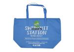 Zippered Resealable Polypropylene Bags , Blue Polypropylene Shopping Bags