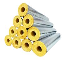 Buy cheap Hydrophobic Aluminum Foil Glass Wool Tube Steam Pipe Insulation Wrap product
