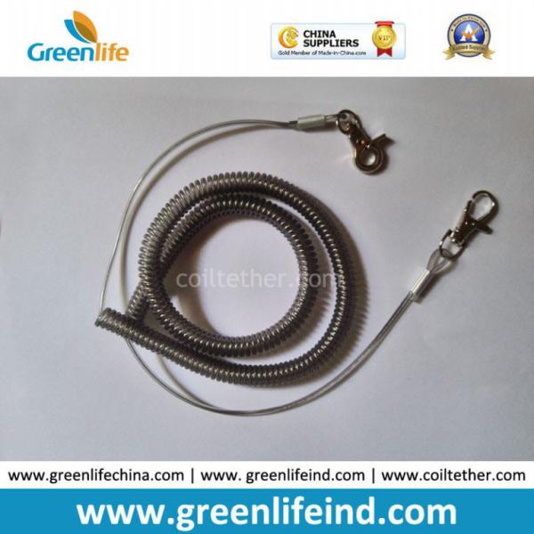 Buy cheap 8m Long Quality Real Steel Coil Fishing Lanyard Rope Gray from wholesalers