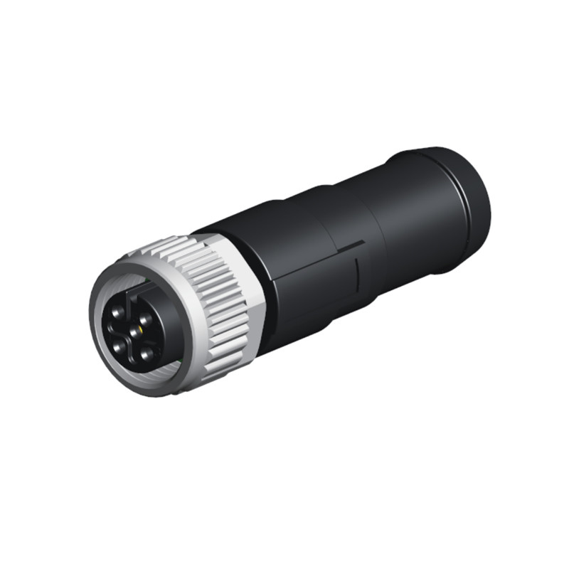 Male Female Connector Waterproof 4 Pin M12 Sensor Plug Ip67 M12 Terminal Resistance Pin Plug