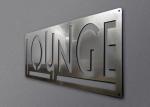 3D Logo Etched Stainless Steel Signs , Custom Metal Signs ISO9001 Certified