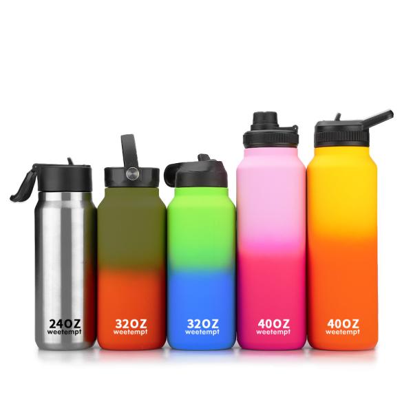 Buy cheap 18oz/32oz/40oz Sport Water Bottle Double Wall Stainless Steel Insulated Drink Bottle Flip Lid With Handle from wholesalers