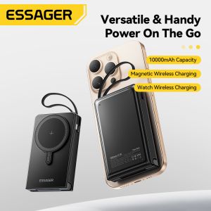 Buy cheap ESSAGER ES-D019 10000mah Wireless Magnetic Power Bank with TYPE-C Input Interface and ABS Aluminum Alloy from wholesalers