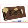 Buy cheap Luxury Chocolate Color Packaging Gift Boxes , Top and Base Box With Window Package from wholesalers