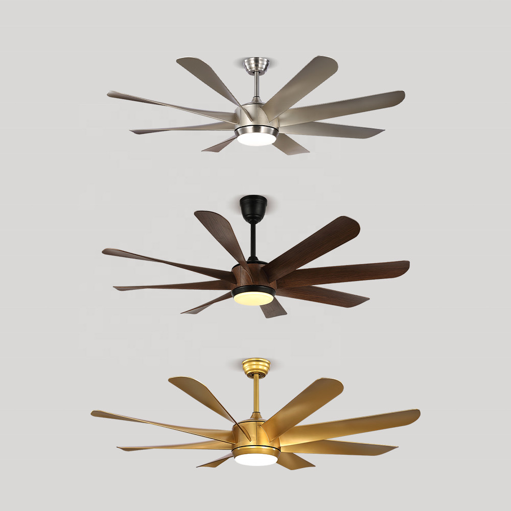 60 Inch ABS 8 Blade Luxury Modern Nordic Ceiling Fan , BLDC LED Ceiling Fan With Light