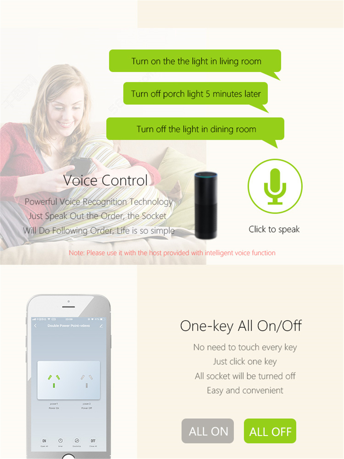 Wi-Fi Double Power Socket