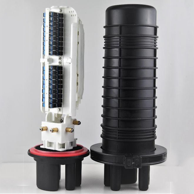 36 Cores 2 Trays IP68 32 SC Optical Fiber Splice Closure For Adapter Audio