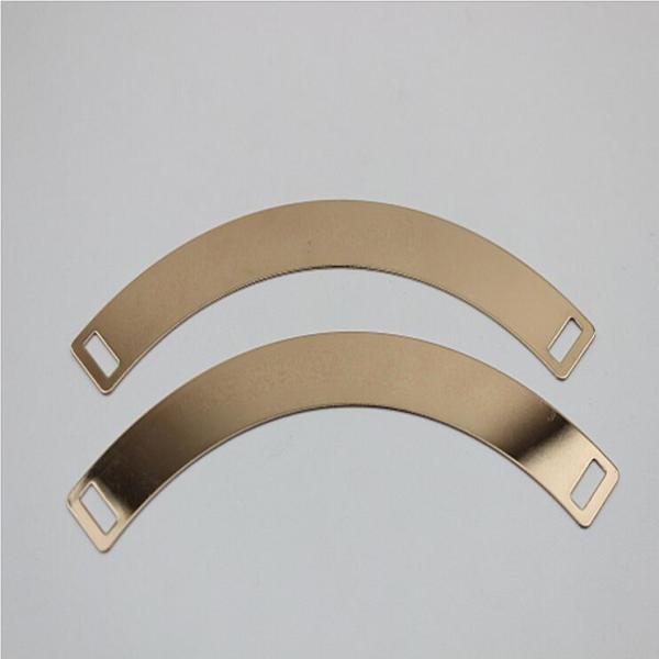 Buy cheap Fashion nice quality new design gold curve shape iron sheets shoelace metal buckles for shoes from wholesalers