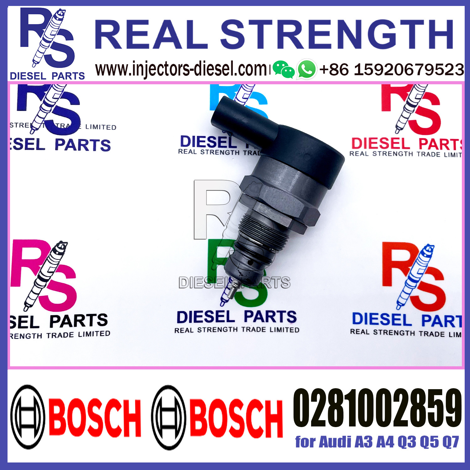 BOSCH Control Valve 0281002859 0281002858 DRV Regulator Solenoid 0281002859 0281002858 for Audi A3 A4 Q3 Q5 Q7