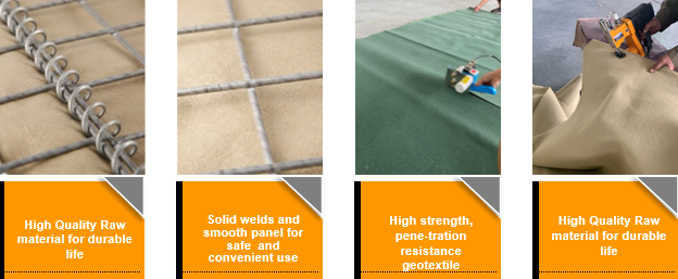 3mm Anti Corrosion Gabion Retaining Wall Flood Embankment Protection