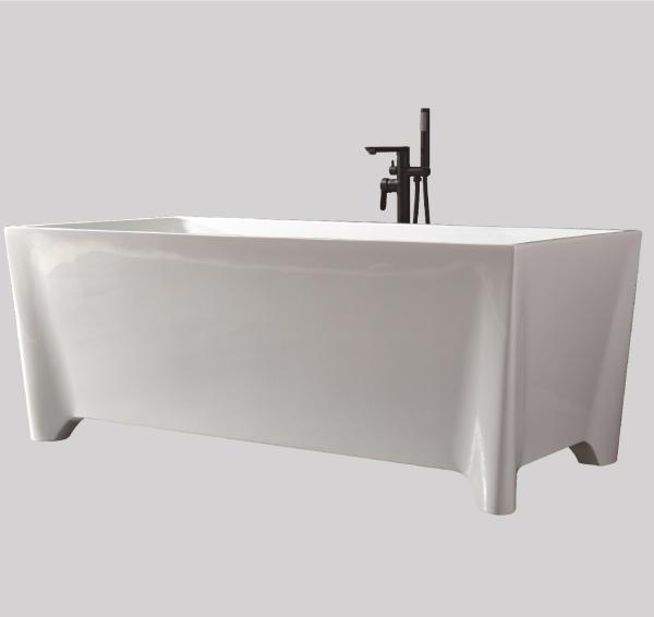 Buy cheap Apron One Skirt Alcove Acrylic Jacuzzi Freestanding Soaking Tub 1600mm from wholesalers