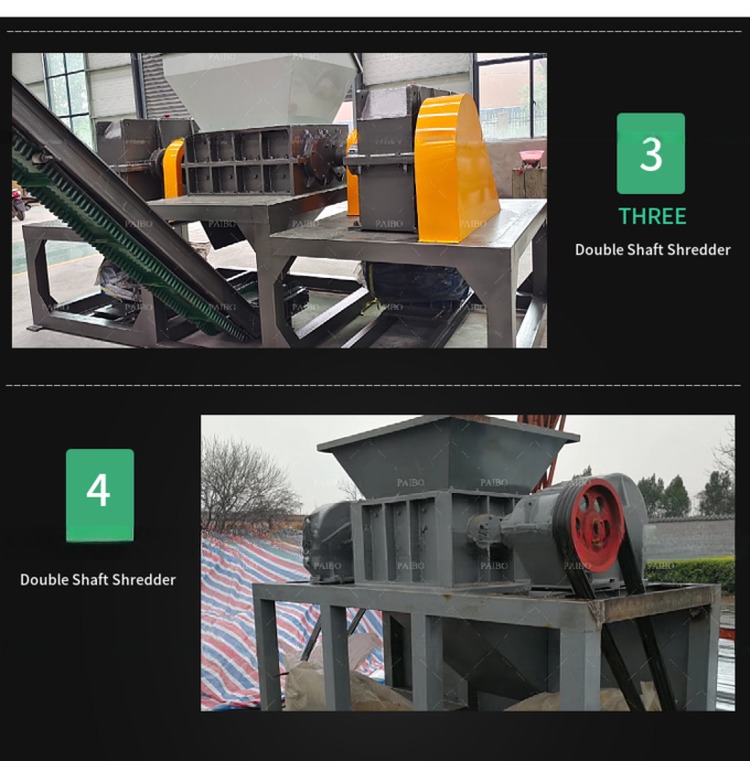 Industrial Double Shaft Metal Waste Plastic Shredder Machine with High Safety Level