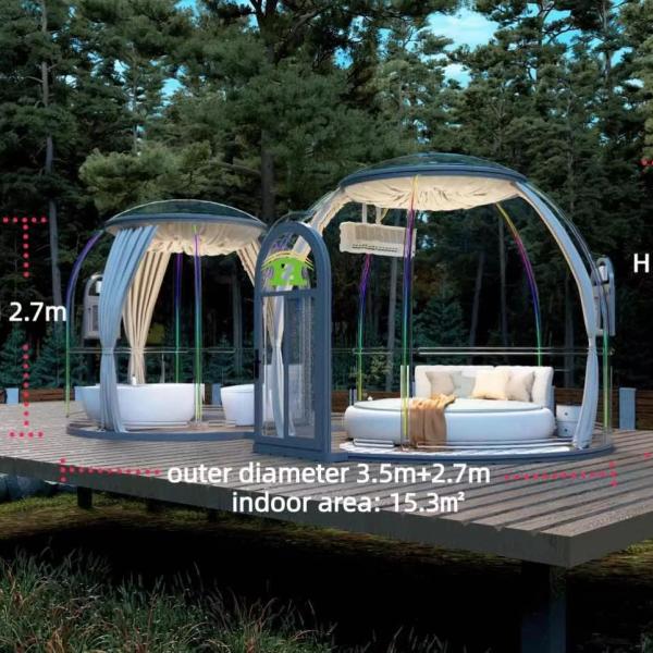 Buy cheap Double Rooms Bubble House for Garden Clear Dome Tent Hotel Bubble Tent Outdoor Camping Tent from wholesalers