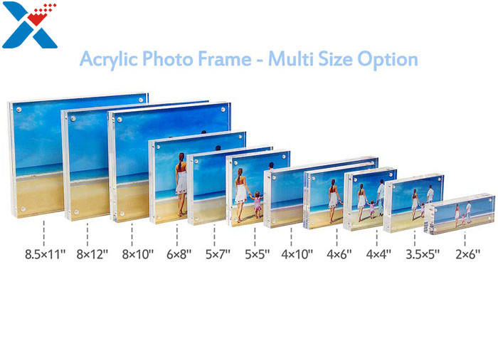 5x7 Size Clear Acrylic Picture Frames , Double Sided Acrylic Frame Free Sample Available