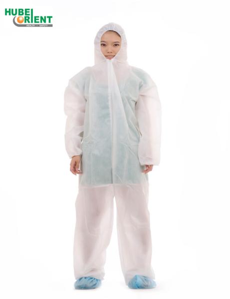 Buy cheap ISO13485 Hooded Nonwoven Medical Protection Coverall For Hospital from wholesalers