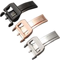 Buy cheap ROHS Stainless Steel Watch Buckle , 20mm Leather Strap Butterfly Clasp product