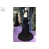 Buy cheap Unique Black Mermaid Style Prom Dress , Sleeveless Beaded Ball Gown Top Hollow from wholesalers