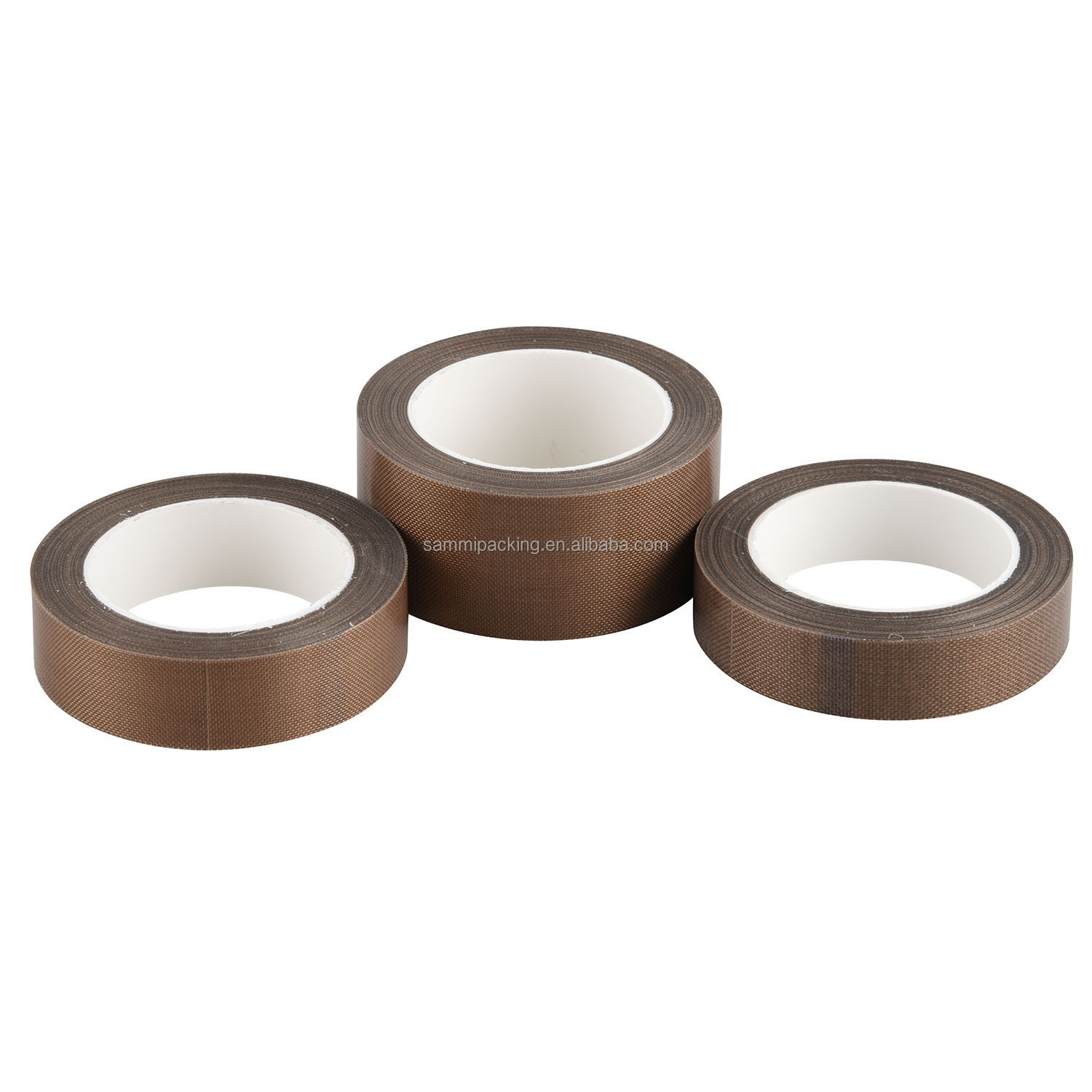 Brown PTFE Coated Fiberglass Tape for Welding and Sealing Belt Width 13/15/19/25/30/50MM