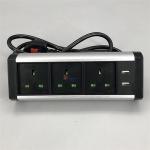 Boente Good Price 6.56 Ft Cord 3 UK Power and 2 USB Ports Black Conference