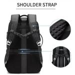 Waterproof Custom Black Oxford Office Laptop Bags Fit 17 Inch Laptop Backpack
