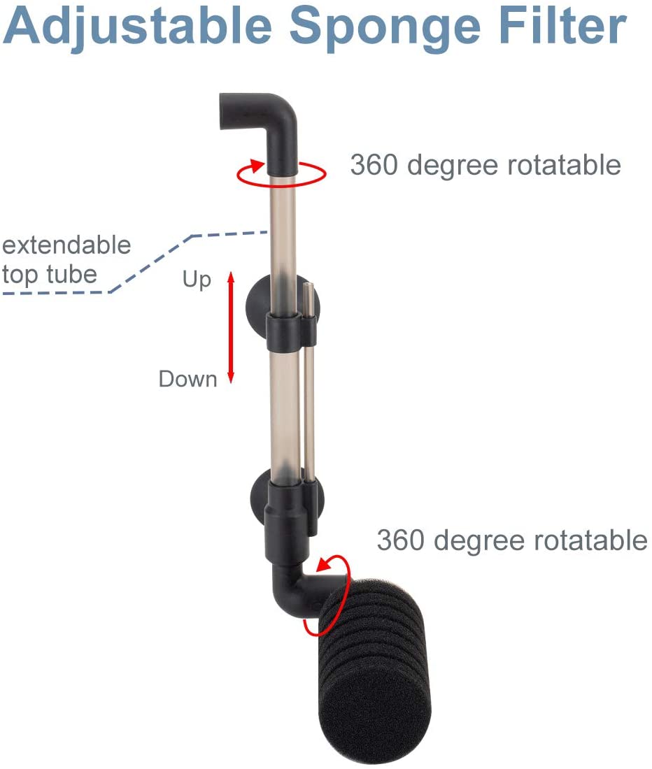 Sponge Aquarium Water Filter For 10 Gallon Tank