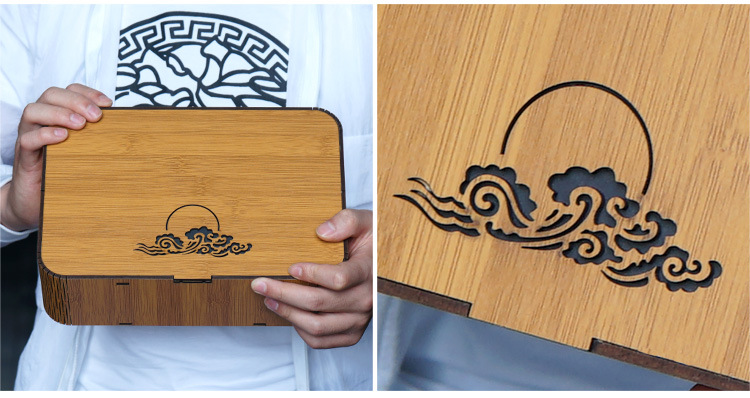 Mildewproof Embossing Wooden Tea Bag Box Holder Multipurpose