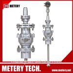 Insertion gas flow meter turbine flowmeter