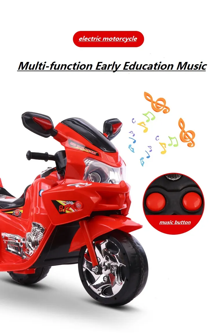 6V Electric Police Motorbike For Kids Size 117*55*72cm Age 2-8 Years Old