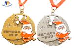 70*3MM Zinc Alloy Christmas Tree Santa Claus Stock Medals