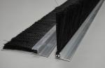 Rigid Metal Back Strip Brushes , Metal Channel Strip Brushes 3.2mm Width