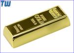 Buy cheap Shinning Golden Brick 16GB USB Stick Slip Button Laser Logo Engraved from wholesalers