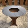 Buy cheap Wood Charcoal Burning Rustic Corten Steel Fireplace For BBQ from wholesalers