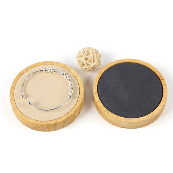Buy cheap Soft Velvet Lining Wooden Jewelry Display Plate Single Slot For Ear Ring Pendant from wholesalers