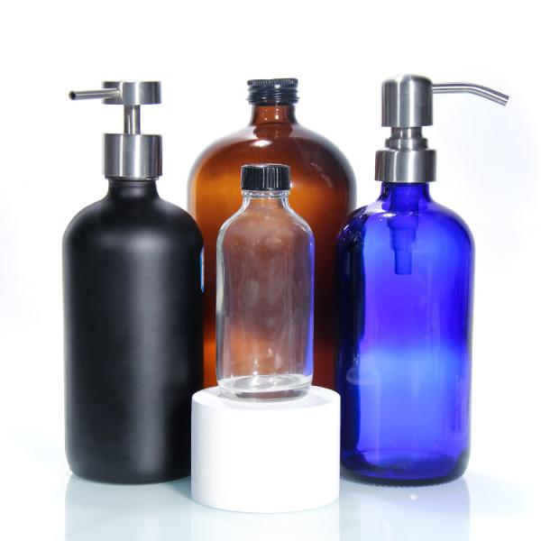 Color Empty Luxury Glass Bottle Glass Bottle With Pump Lotion Glass Cosmetic