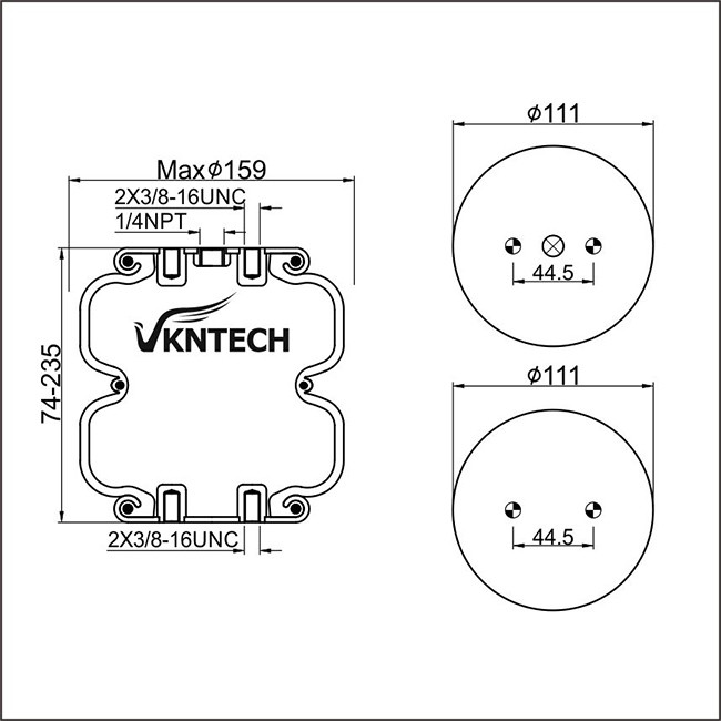 Firestone W01-358-6955 Air Suspension Repair Kit A01-7 Double Convoluted Air Spring