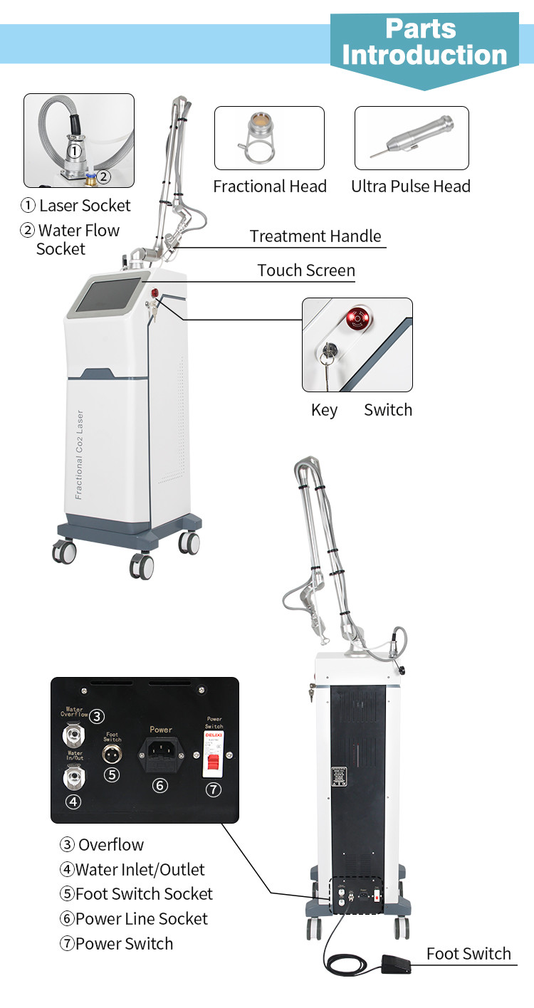7 Joints Arm Light Guiding System Vaginal Tightening / Vaginal Rejuvenation Acne Scars Removal