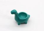 Blue Color Ceramic Candle Holders Dinosaur Shaped Ceramic Egg Holder Hand