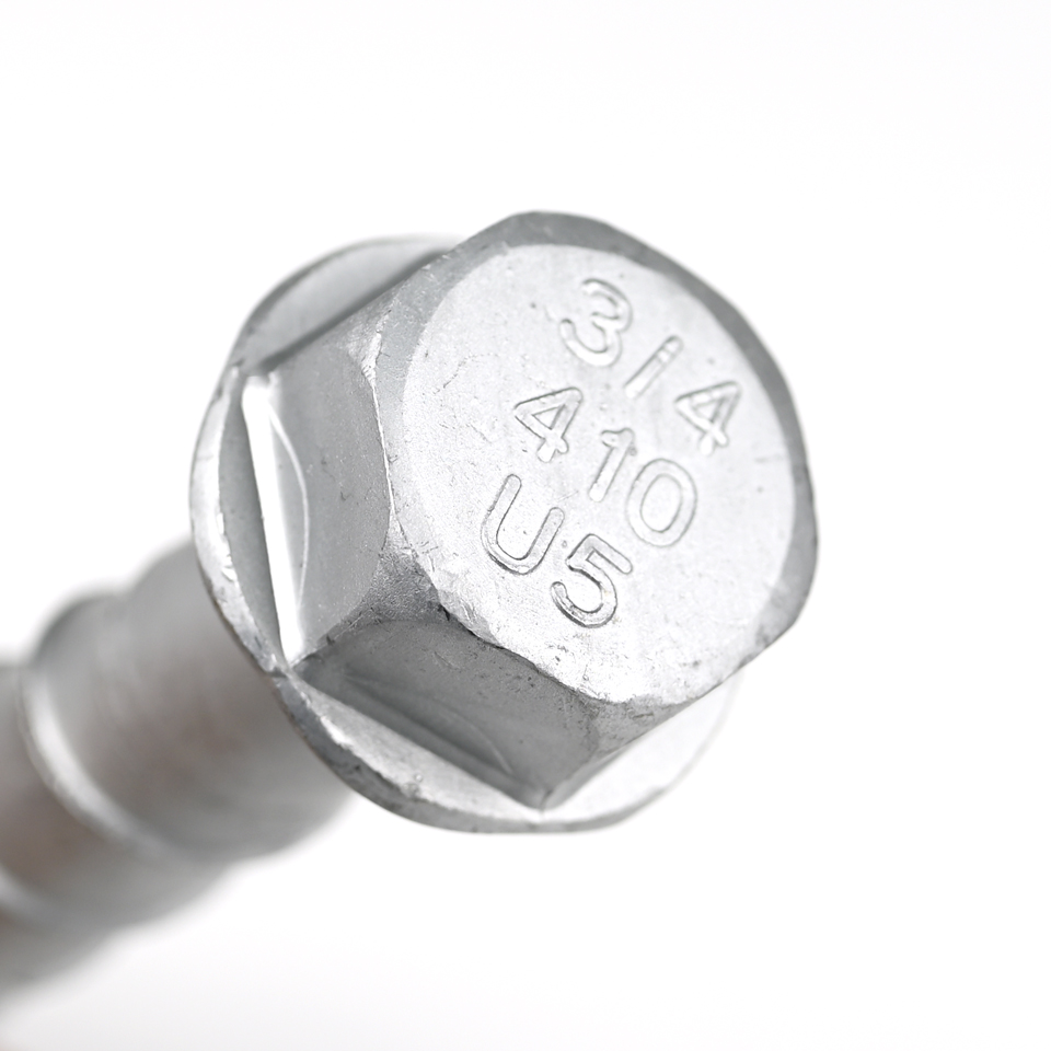 Sus410 U5 3/4-16x5" Hex Washer Head Anchor Bolts for Concrete Slab Easy Installation