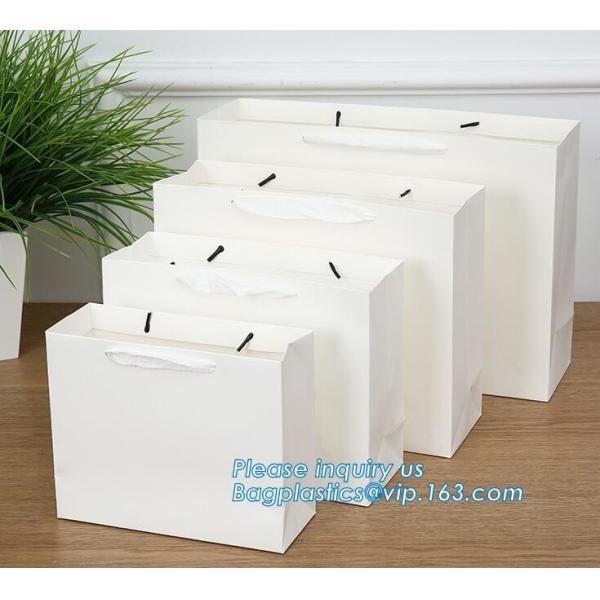 Custom Logo Printed New Style White Kraft Paper Bag With Twisted Handle,recyclable twist handle printed shopping brown k