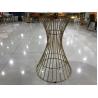 Buy cheap Total Height 75cm Modern Wrought Iron Glass Coffee Table from wholesalers
