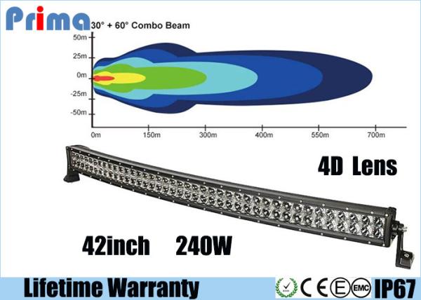 Buy cheap 4D Double Row 42 Inch Curved LED Light Bar 240 Watt High Power DC 9V - 32V Jeep Headlight Bar from wholesalers