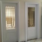 1200MM Decorative Leaded Glass Panels With All Clear Beveled Glass For Entry