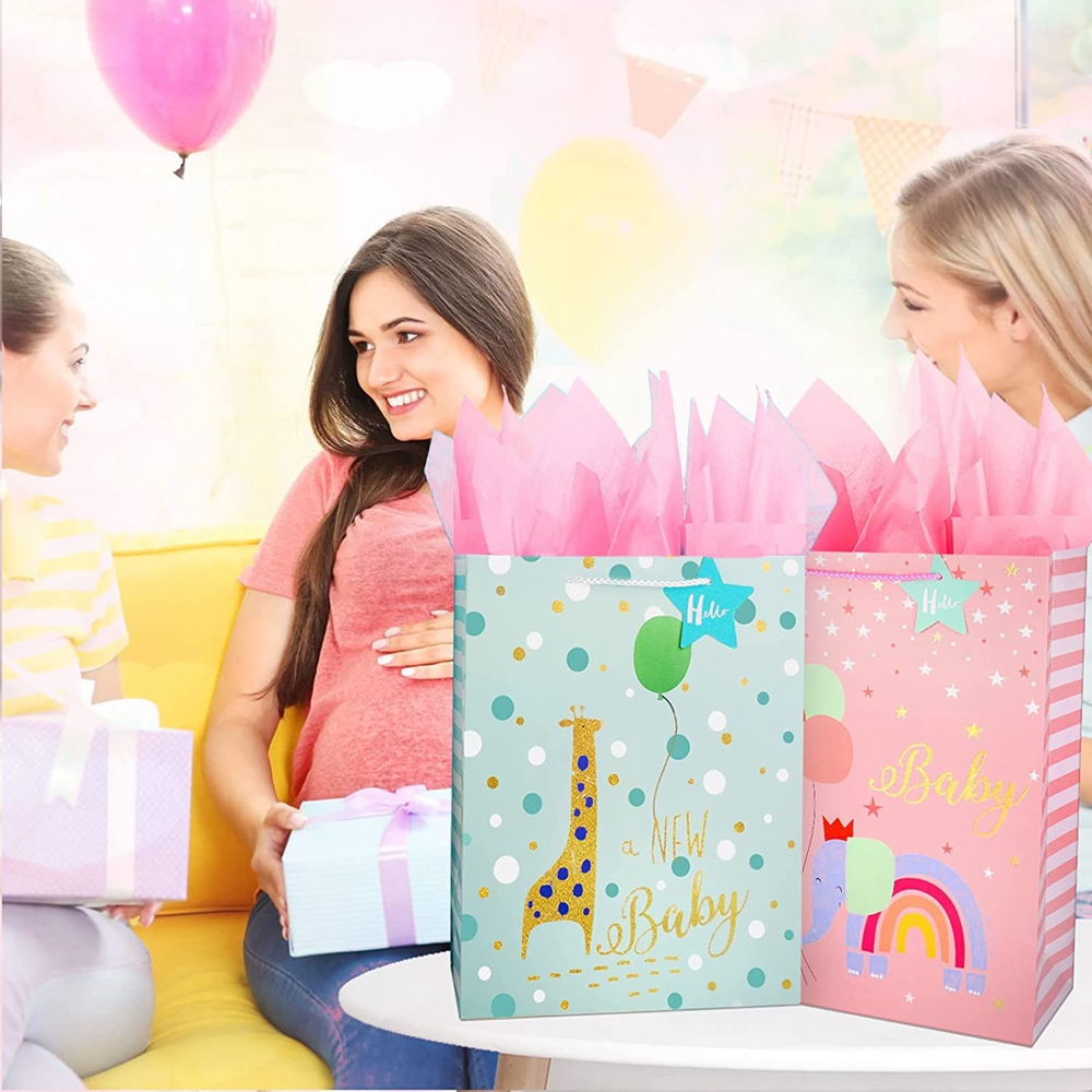 Stickers Colorful Cartoon Animal Candy Paper Gift Bag For Kids Birthday Baby Shower Party Favor