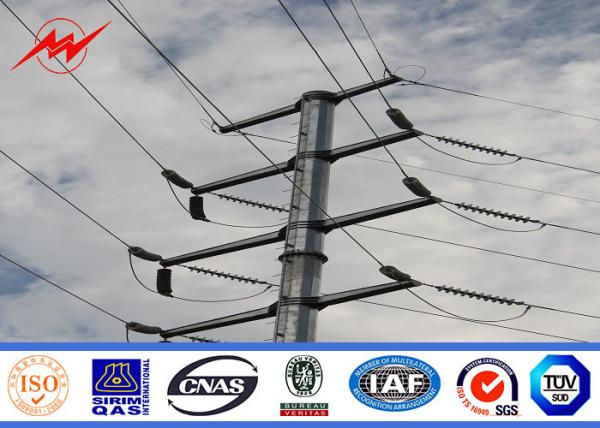 Buy cheap 10kv - 550kv Galvanized Steel Power Pole For 69kv Transmission Line Project from wholesalers