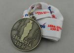 Marathon Sport Meeting Printing Ribbon Medal Antique Brass Plating