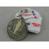Buy cheap Marathon Sport Meeting Printing Ribbon Medal Antique Brass Plating from wholesalers