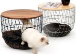 Buy cheap Metal Basket Coffee Table With Pet Cave from wholesalers