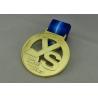 Buy cheap Hockey Die Cast Medals With Blue Ribbon For Sport Meeting / Festival from wholesalers