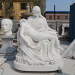 Marble Pieta Statues White Stone Catholic Religious Mary And Jesus Life Size